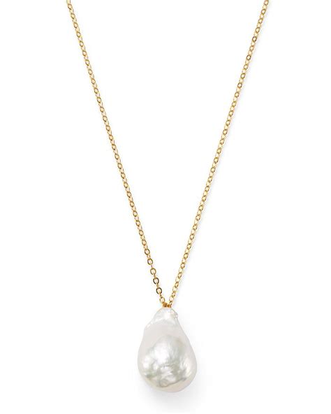 Bloomingdales Baroque Pearl Pendant Necklace In 14k Yellow Gold 22