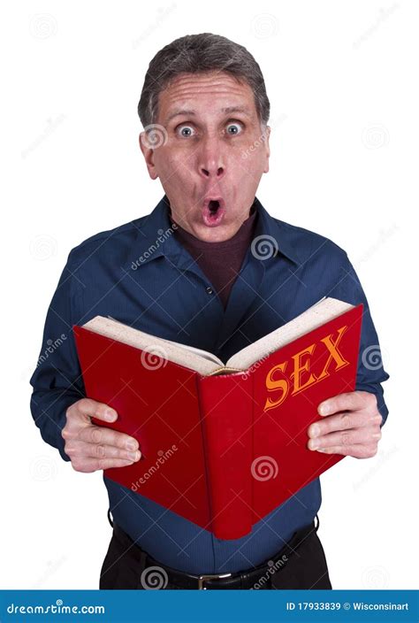 Sex Education Funny Shocked Man Reading Book Royalty Free Free