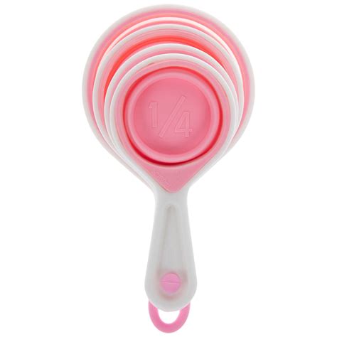 White And Pink Collapsible Measuring Cups Hobby Lobby 390195