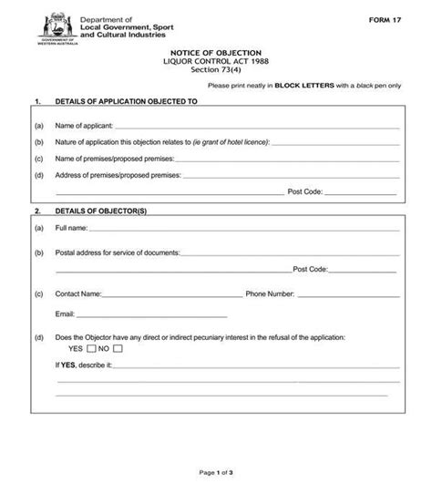 Free 11 Notice Of Objection Forms In Pdf Ms Word