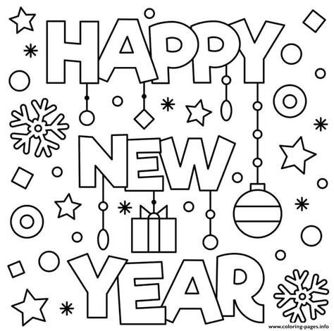 Free New Years Coloring Page Coloring Home