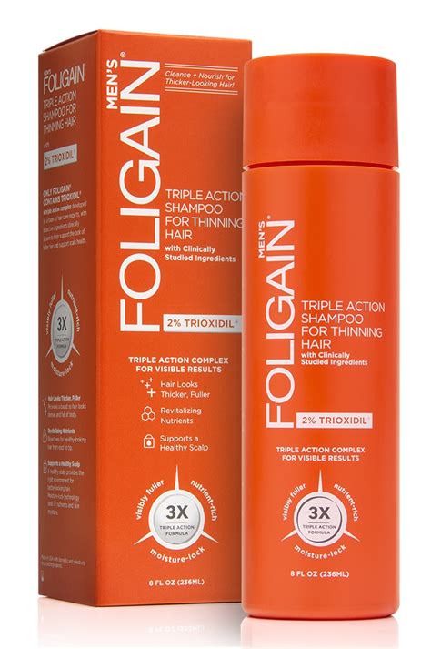 Foligain Triple Action Shampoo For Thinning Hair For Men Ingredients