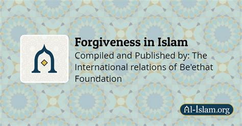 Forgiveness In Islam Forgiveness In Islam Al