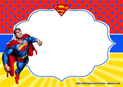 Superman Birthday Party Invitation Card B 24 Ubicaciondepersonascdmx