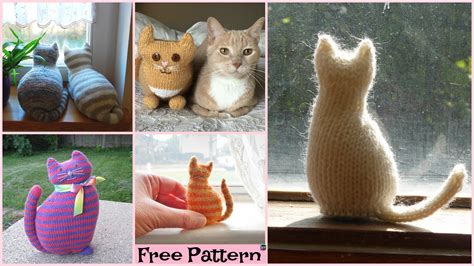 Super Cute Knit Window Cat Free Patterns Diy 4 Ever