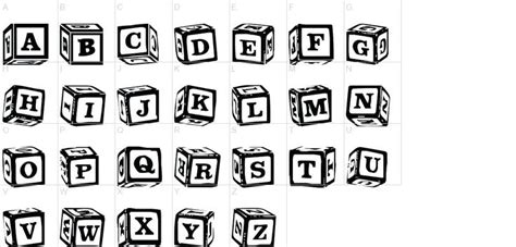 Image Result For Block Letters Fonts On Building Blocks Block