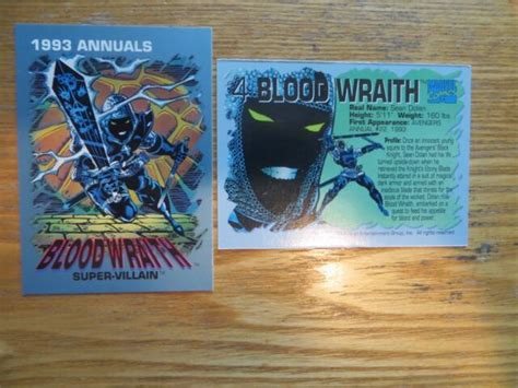 1993 Marvel Comics Annuals Promo Card 4 Blood Wraith Avengers Villain