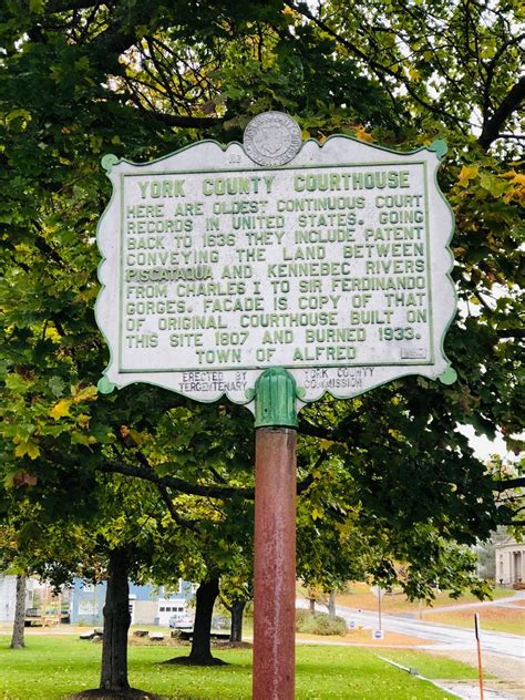 Historic Sign York County Courthouse In Alfred Maine Paul Chandler