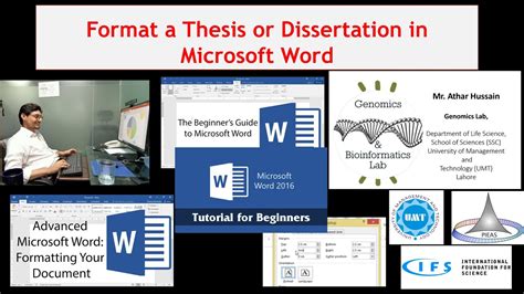 Format A Thesis Or Dissertation In Microsoft Word T1 Genomics Lab
