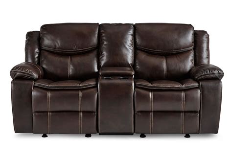 Homelegance Bastrop Double Glider Reclining Love Seat With Center