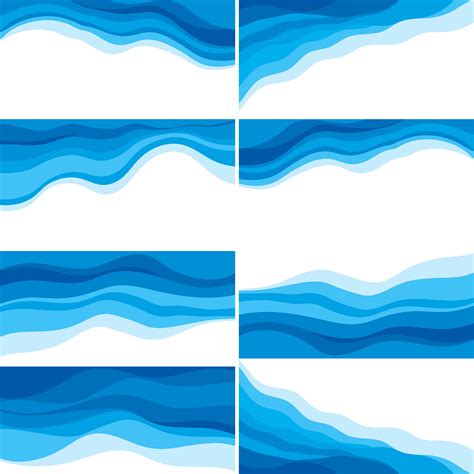 Abstract Water Wave Design Collection 1268896 Vector Art At Vecteezy
