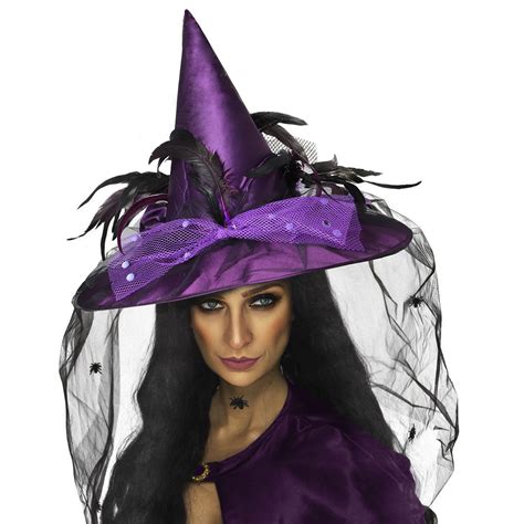 buy deluxe witch hat for women adult witch costume halloween wizard headband carnival christmas