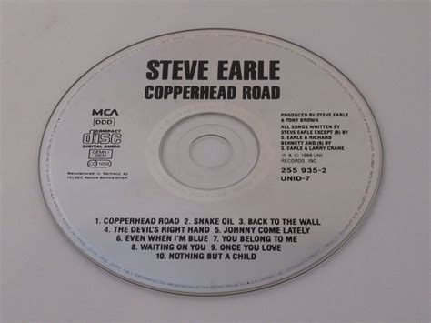 Steve Earle Copperhead Roadmca 255 935 2 Cd Album Ebay