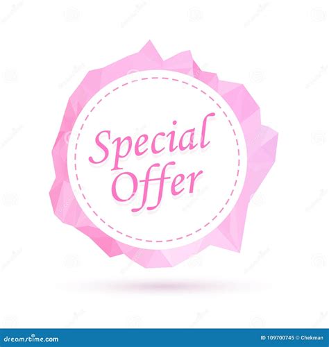 Special Offer Pink Label Vector Illustration Stock Illustration