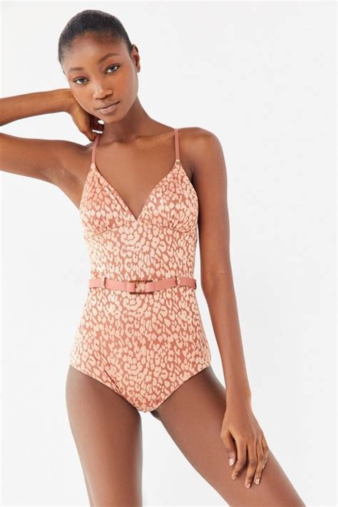 love stories maddy leopard print one piece swimsuit flattering swimsuits for 2019 popsugar