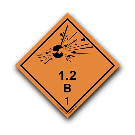 Class 1 Explosive 1 2B Hazard Dangerous Goods Labels Labeline Com