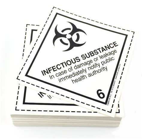 Class Infectious Substance Placards Stock Xpress Com