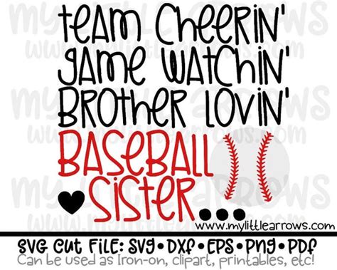 Baseball Sister Svg Baseball Sister Iron On Baseball Etsy