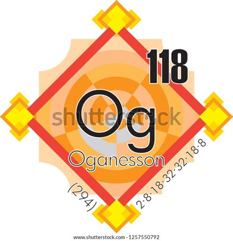 Oganesson Form Periodic Table Elements V3 Stock Vector Royalty Free