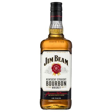 Jim Beam White Label Kentucky Straight Bourbon Whiskey 1l