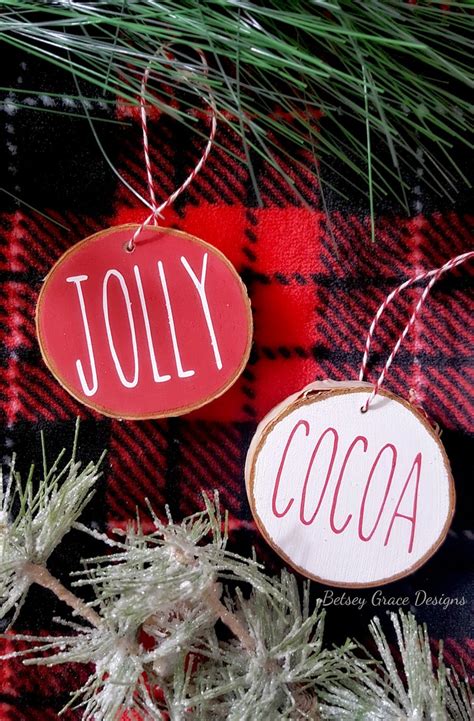 Rae Dunn Inspired Ornaments Farmhouse Christmas Decor Etsy
