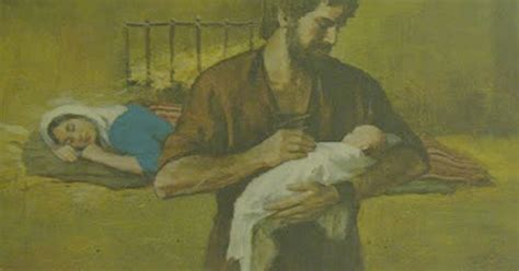 St Joseph Holding Baby Jesus Mary Sleeping Inthevanmeaning