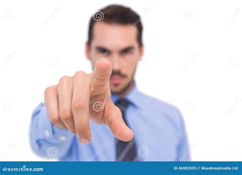 Businessman Pointing His Finger At Camera Stock Image Image Of