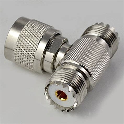 UHF Type Male PL To UHF Female SO Triple T RF Coaxial Adapter Connector Walmart Com