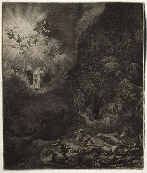 Rembrandt Van Rijn The Angel Appearing To The Shepherds 1949115