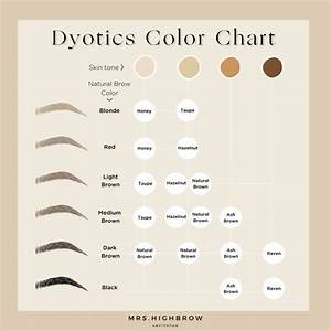 Brow Henna Dyotics Color Chart