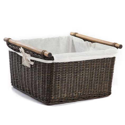 Deep Pole Handle Wicker Storage Basket The Basket Lady