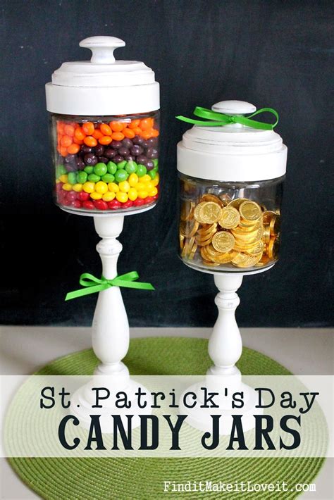 St Patricks Day Candy Jars Find It Make It Love It Candy Jars