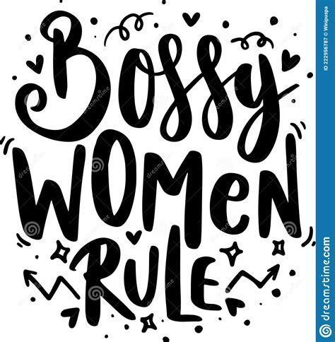 Bossy Women Rule Stock Vector Illustration Of Doodle 222956787