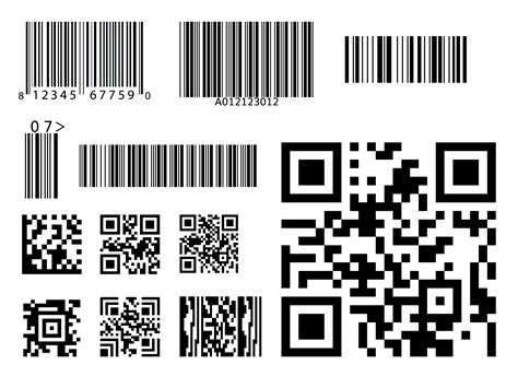 Barcode Qr Code Symbol Set Vector Art At Vecteezy
