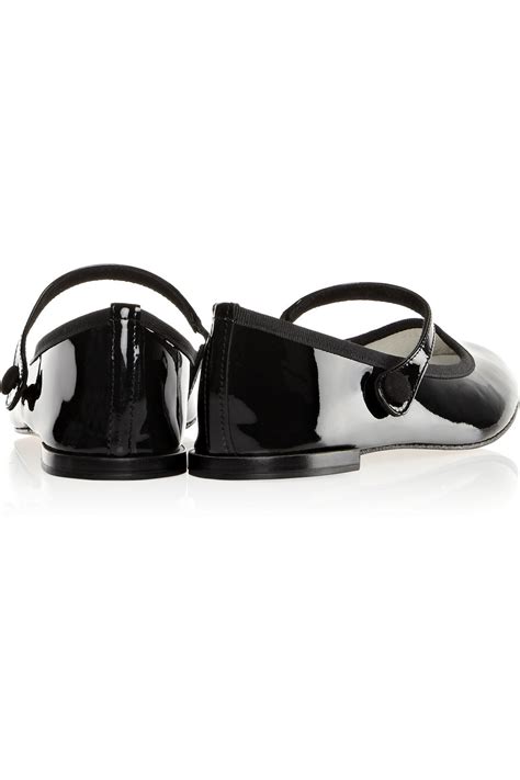 Lyst Repetto Lio Patent Leather Mary Jane Ballet Flats In Black