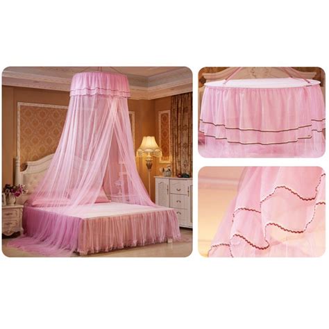 This canopy makes use of different panels of material that just goes to show that you don't have to stick with just one plain color. Elegant Lace Hanging Bedding Mosquito Net Dome Top ...