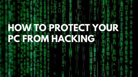 How To Protect Your Pc From Hacking💻💻 Youtube