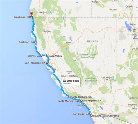 Usa West Coast Road Trip Maps United States Map