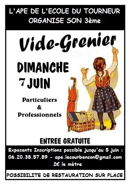 L APE organise son 3ème Vide Grenier École du Tourneur