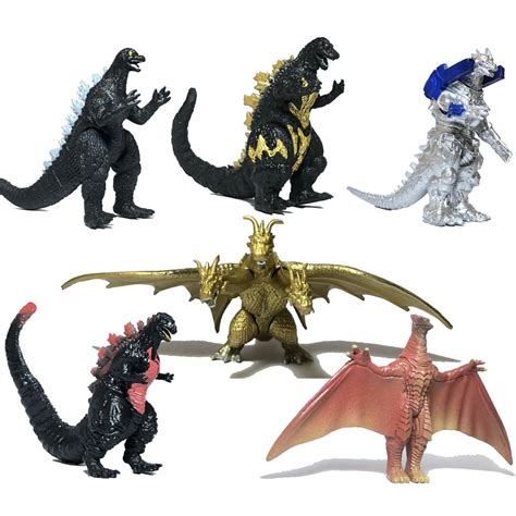 Set Of 6 Godzilla Toys Movable Joint Birthday Kids 2019 Action Figures