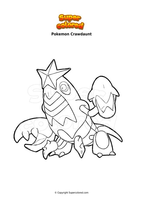 Disegno Da Colorare Pokemon Crawdaunt Supercolored Com