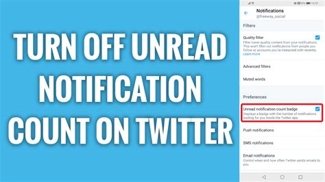 How To Turn Off Unread Notification Count On Twitter App In 2021