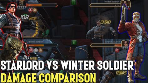 Starlord Vs Winter Soldier With Kilmonger Synergy Damage Comparison