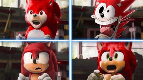 Sonic Red The Hedgehog Movie Choose Favorite Design Uh Meow Meow