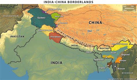 China E India Mapa