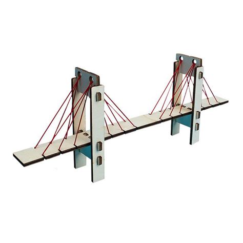 Homemade Cable Stayed Bridge Building Kits Education Model Toy T For