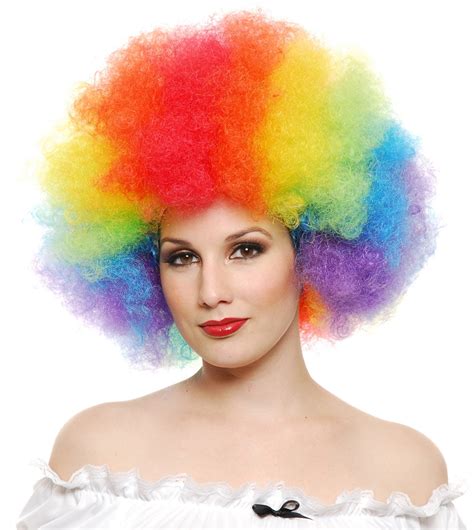 Adult Rainbow Clown Costume Wig