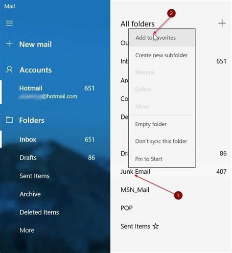 How To Open Spam Or Junk Email Folder In Windows 10 Mail App