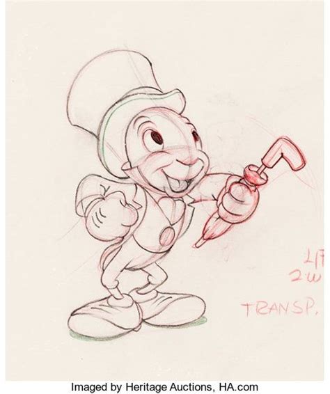 Jiminy Cricket In 2022 Original Disney Sketches Disney Animation