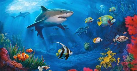 14 lukisan pemandangan dengan crayon. 34++ Lukisan Pemandangan Dasar Laut di 2020 | Ikan tropis ...